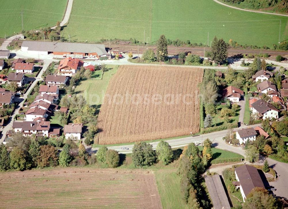 Freilassing / Bayern from the bird's eye view: Baugrundstück Hammerau der Unternehmensgruppe MAX AICHER in Freilassing.