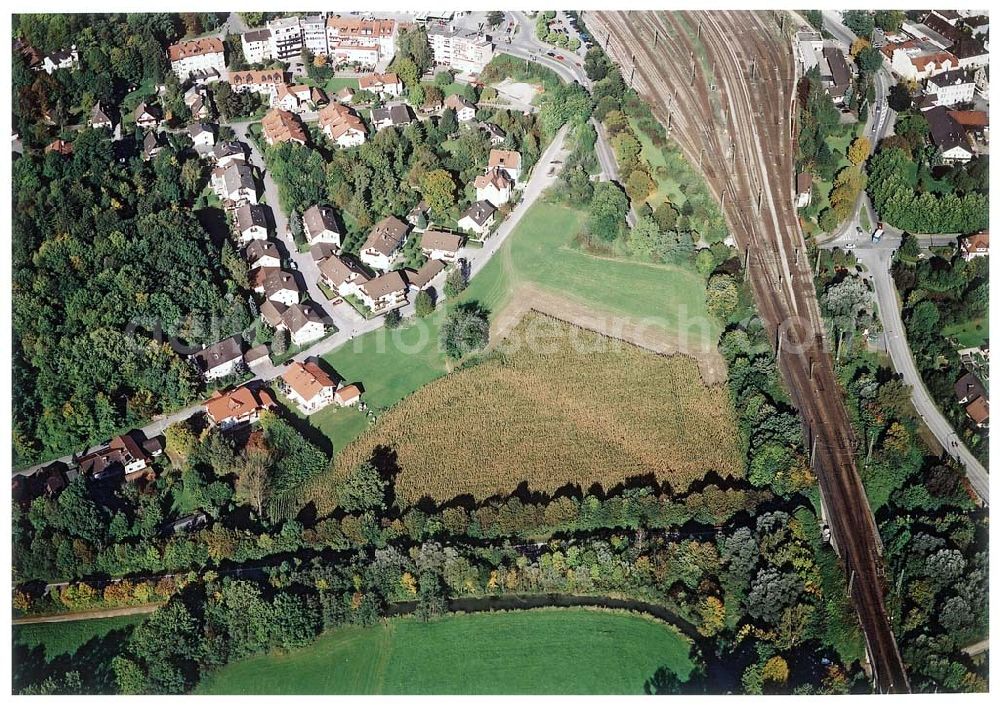 Aerial image Freilassing / Bayern - Baugrundstück Heideweg der Unternehmensgruppe MAX AICHER in Freilassing neben der Freizeitanlage Süd-Ost.