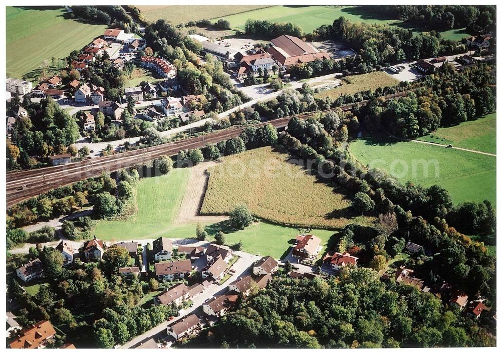 Freilassing / Bayern from above - Baugrundstück Heideweg der Unternehmensgruppe MAX AICHER in Freilassing neben der Freizeitanlage Süd-Ost.