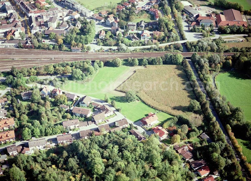 Freilassing / Bayern from the bird's eye view: Baugrundstück Heideweg der Unternehmensgruppe MAX AICHER in Freilassing neben der Freizeitanlage Süd-Ost.