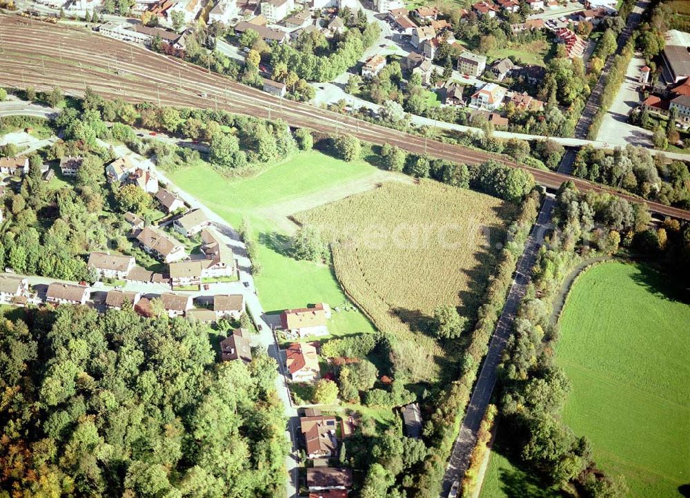 Aerial image Freilassing / Bayern - Baugrundstück Heideweg der Unternehmensgruppe MAX AICHER in Freilassing neben der Freizeitanlage Süd-Ost.