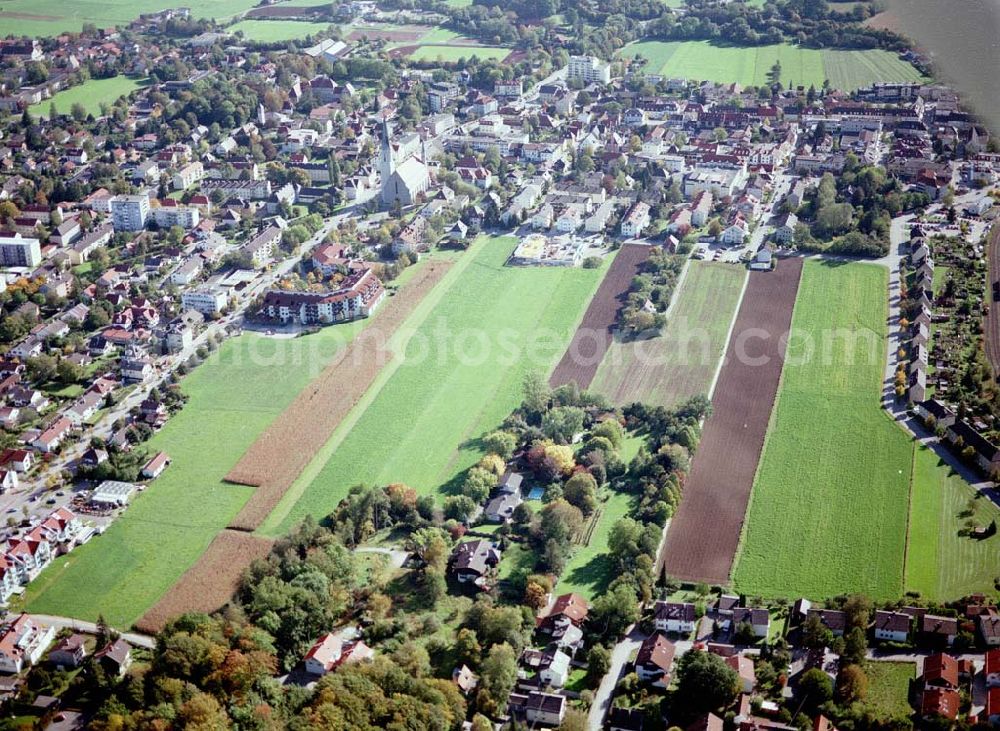 Aerial image Freilassing / Bayern - Baugrundstück Sonnenfeld der Unternehmensgruppe MAX AICHER in Freilassing.