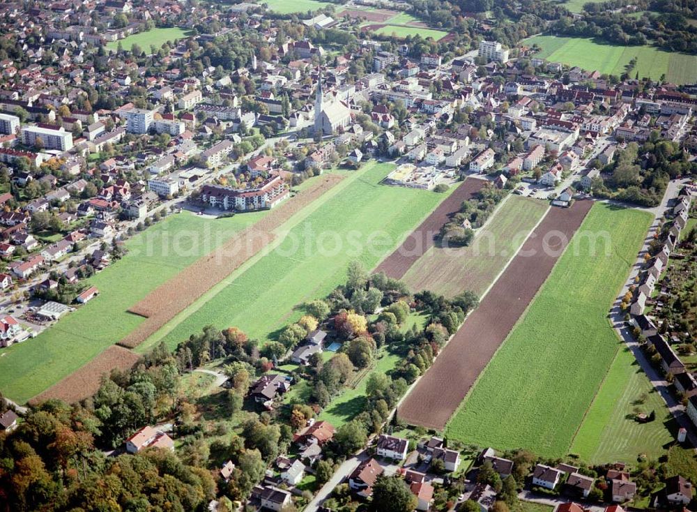 Aerial photograph Freilassing / Bayern - Baugrundstück Sonnenfeld der Unternehmensgruppe MAX AICHER in Freilassing.