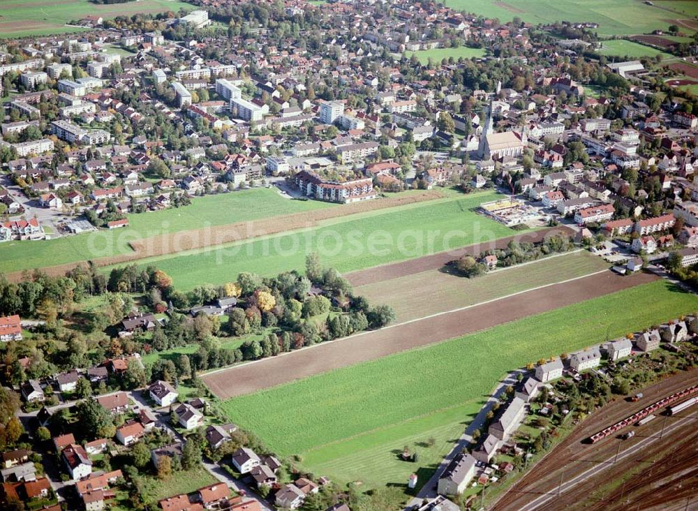 Freilassing / Bayern from above - Baugrundstück Sonnenfeld der Unternehmensgruppe MAX AICHER in Freilassing.