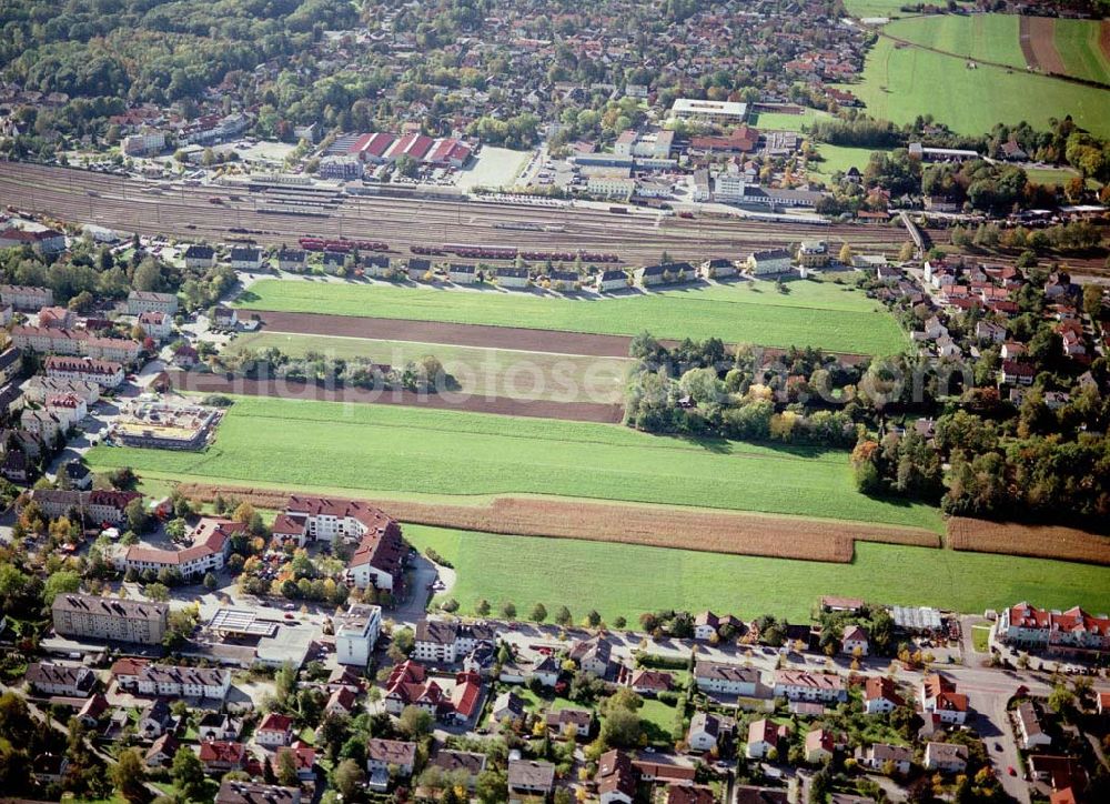 Aerial photograph Freilassing / Bayern - Baugrundstück Sonnenfeld der Unternehmensgruppe MAX AICHER in Freilassing.