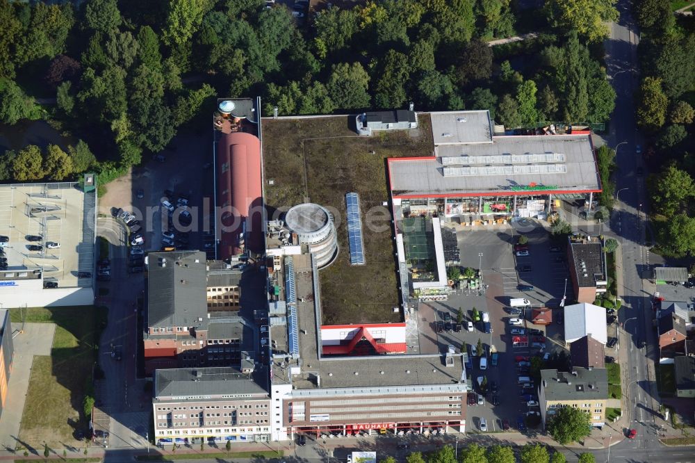 Aerial image Hamburg - BAUHAUS home improvement store Wandsbek in Hamburg