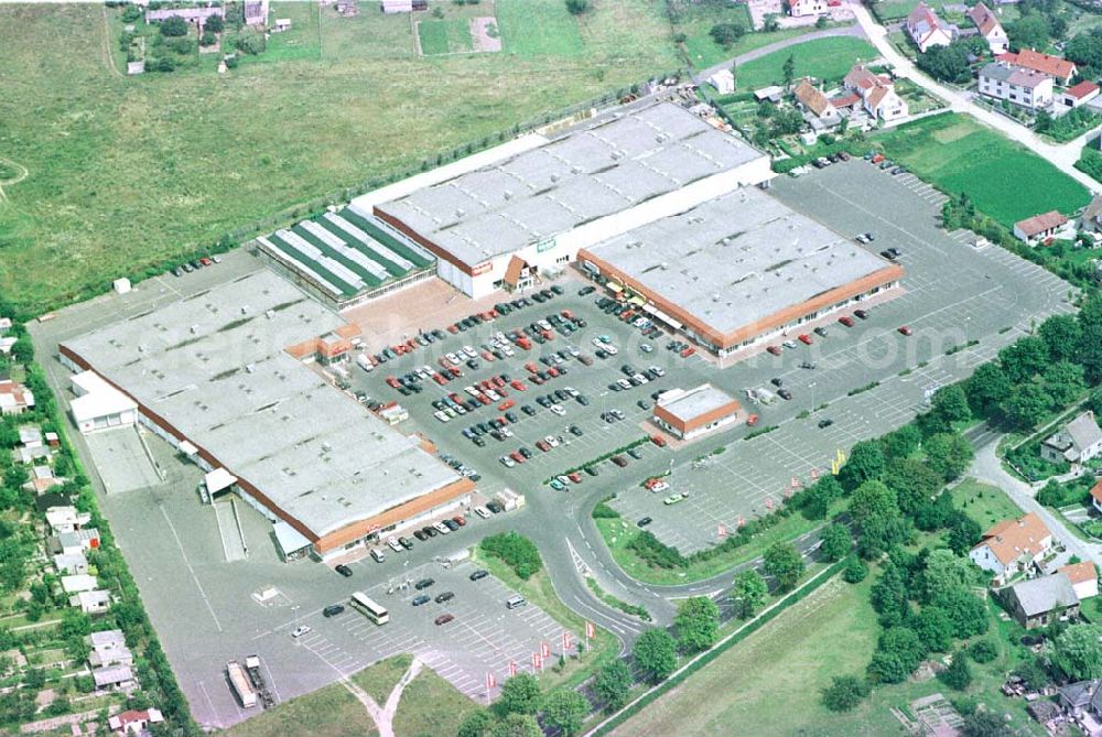 Aerial photograph Müncheberg / Brandenburg - Baumarkt bei Eggersdorf / Müncheberg.