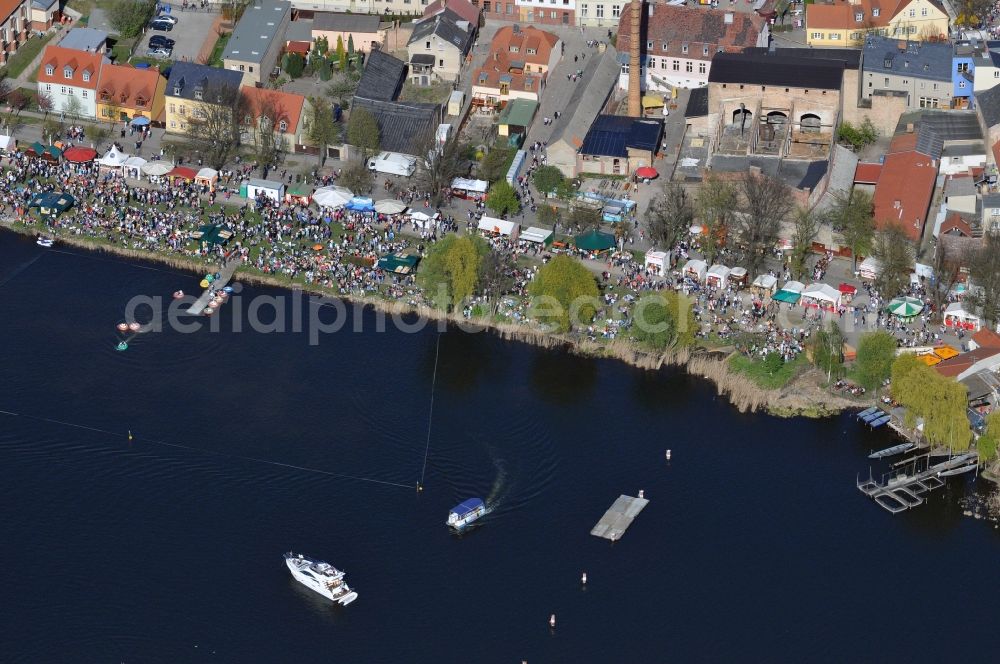 Aerial image Werder - Baumblütenfest Werder in the state of Brandenburg