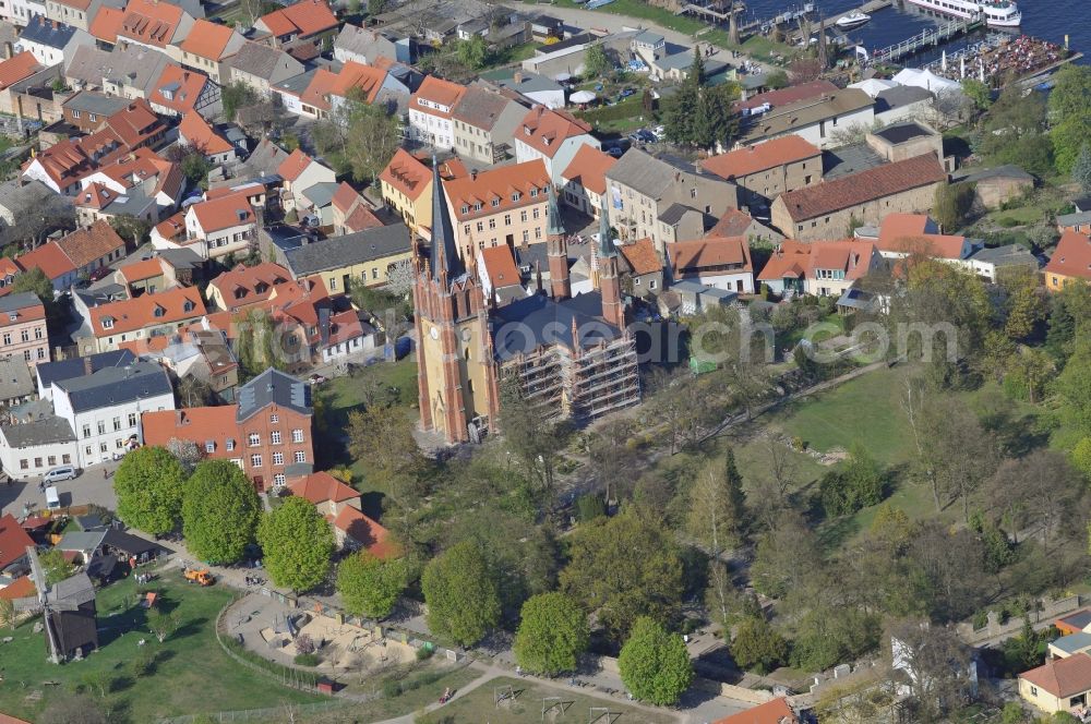 Aerial image Werder - Baumblütenfest Werder in the state of Brandenburg