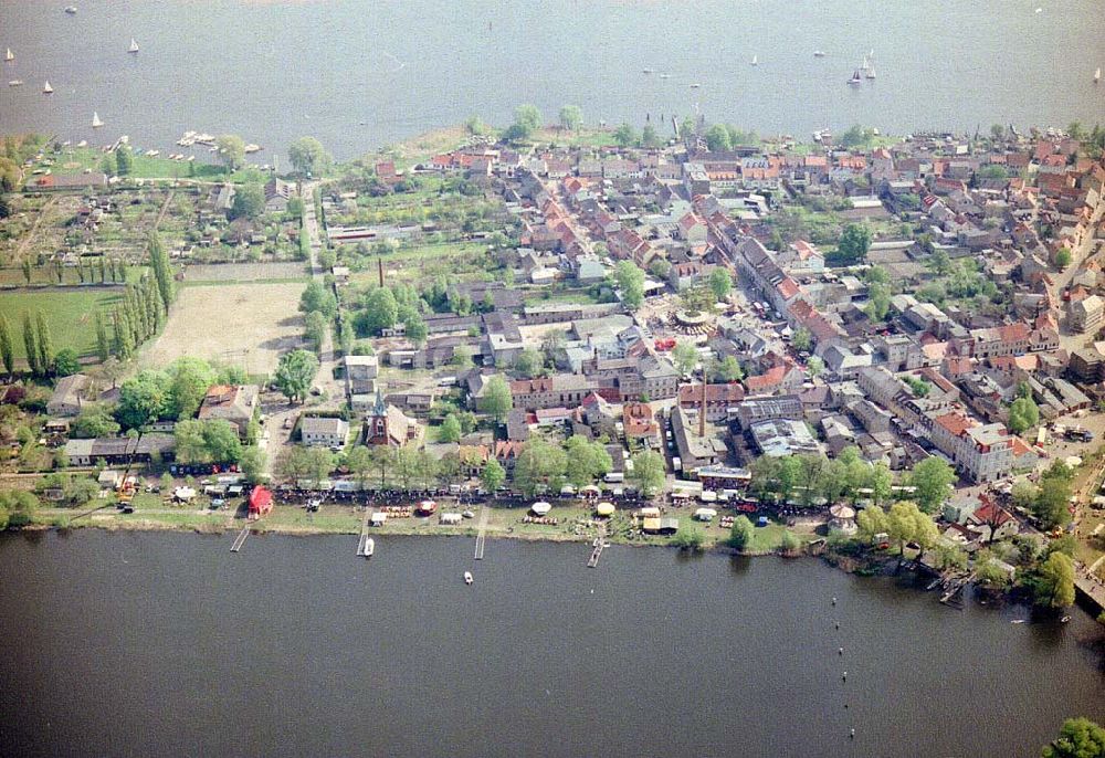 Aerial photograph Werder / Havel - BRA - Baumblütenfest in Werder / Havel.