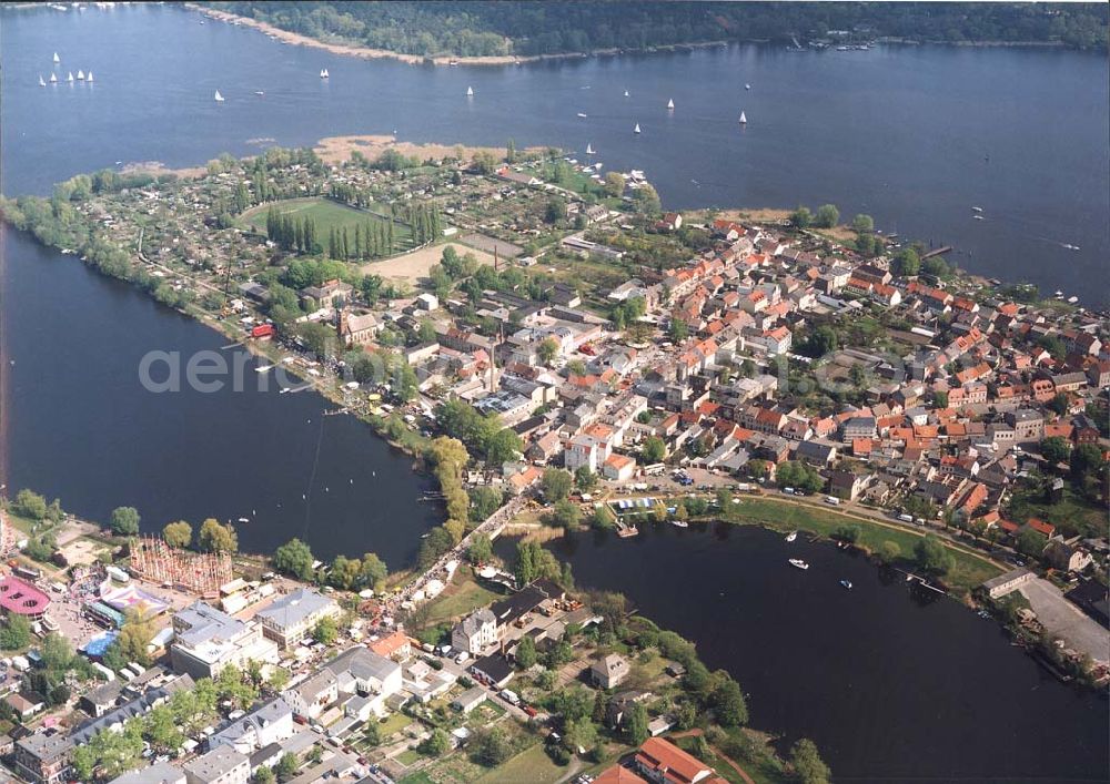 Aerial image Werder / Havel - BRA - Baumblütenfest in Werder / Havel.