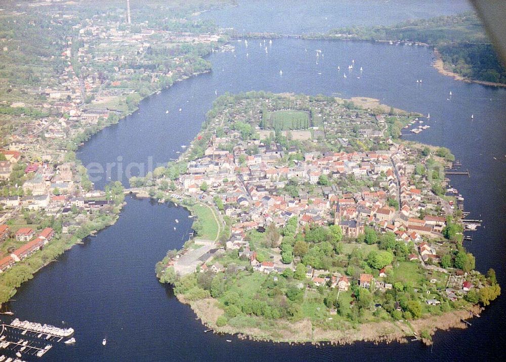 Aerial photograph Werder / Havel - BRA - Baumblütenfest in Werder / Havel.