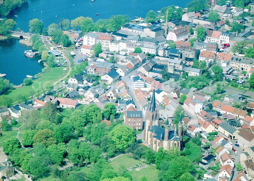 Aerial photograph Werder / Havel - BRA - Baumblütenfest in Werder / Havel.