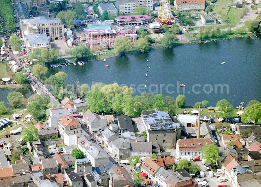 Aerial image Werder / Havel - BRA - Baumblütenfest in Werder / Havel.