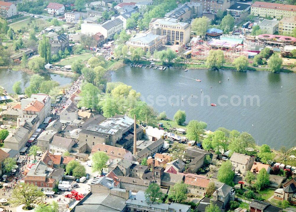 Aerial photograph Werder / Havel - BRA - Baumblütenfest in Werder / Havel.