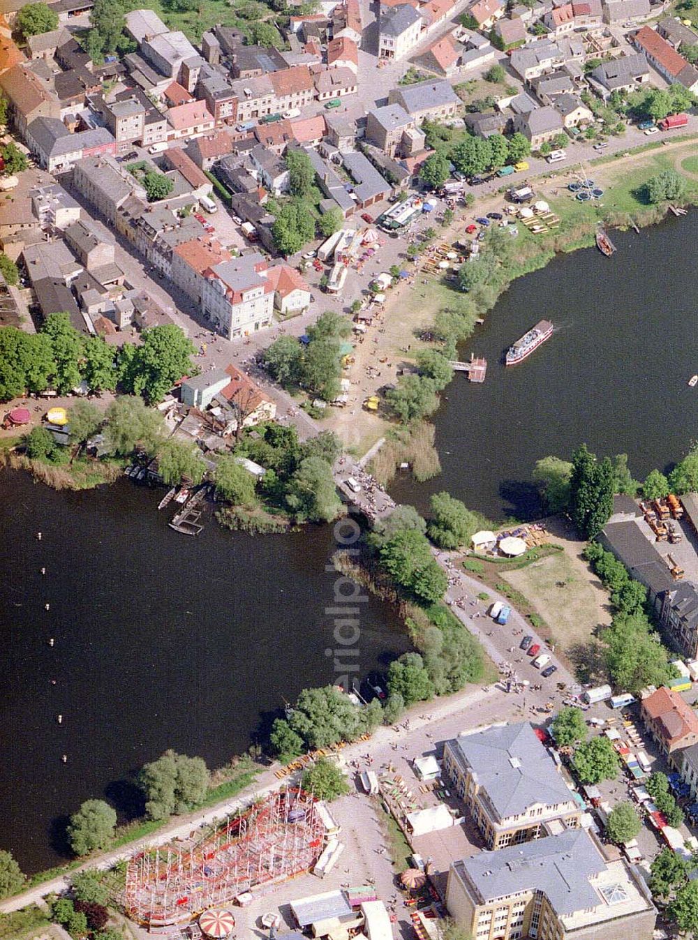 Aerial photograph Werder / Havel - Baumblütenfest in Werder / Havel.