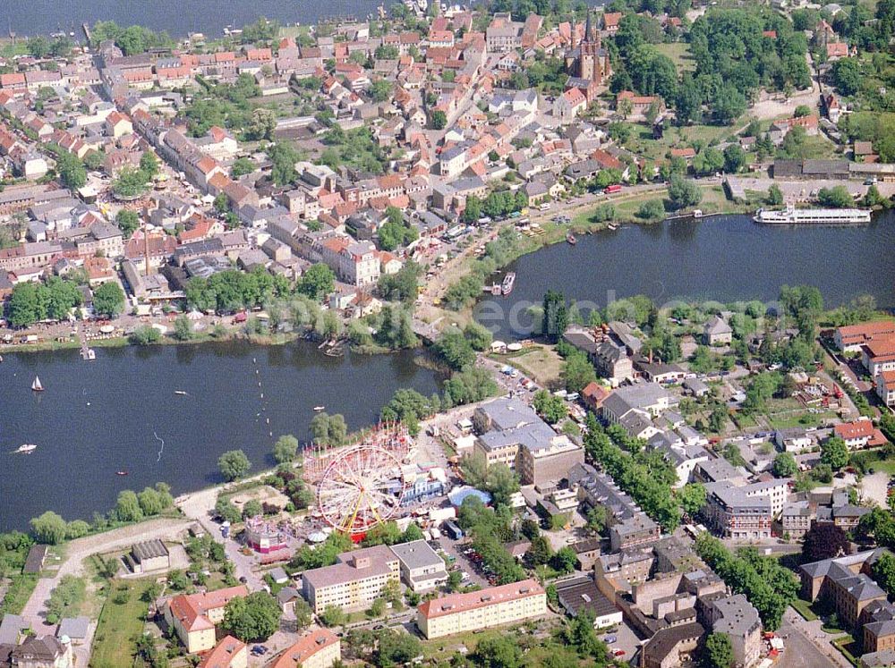 Werder / Havel from above - Baumblütenfest in Werder / Havel.