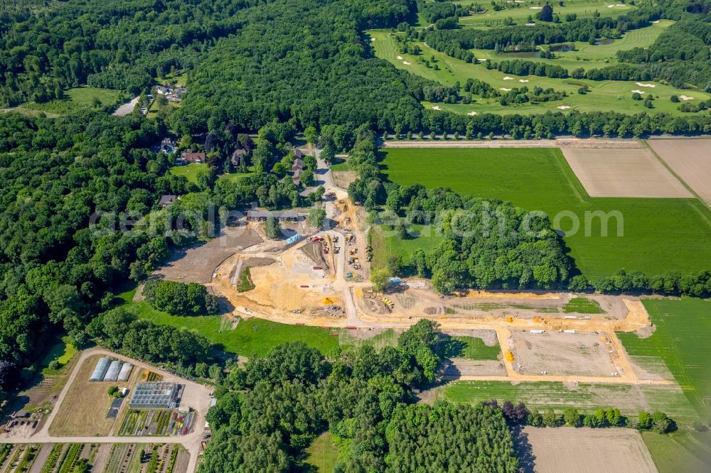 Aerial photograph Gelsenkirchen - Tree rows in a nursery garden / market garden in the forest accommodation Buer / Resse in the district of Resse in Gelsenkirchen in the federal state North Rhine-Westphalia, Germany