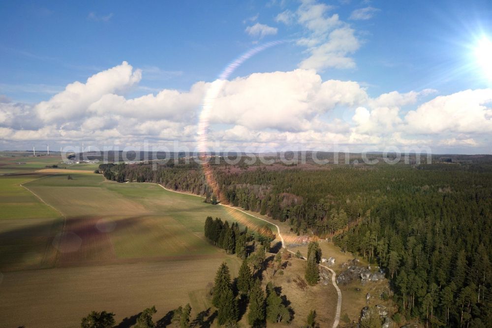 Aerial photograph Steinheim am Albuch - Treetops in a wooded area in the district Soehnstetten in Steinheim am Albuch in the state Baden-Wuerttemberg