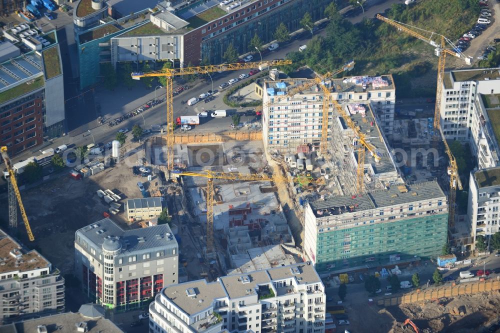 Berlin from above - View of the building project Berliner Neue Mitte. Berliner Neue Mitte shall contain 113 condominia. Provider of this projext is Baywobau Baubetreuung GmbH