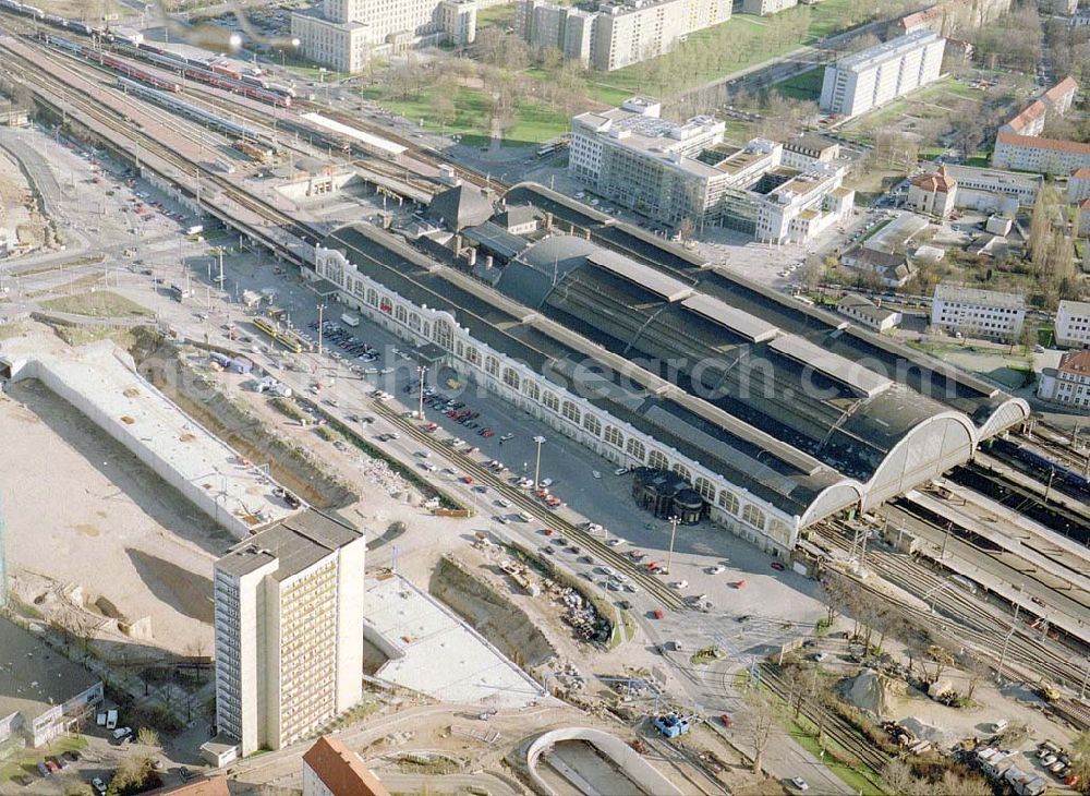 Dresden / Sachsen from above - Bauprojekt vor dem Dresdner Hauptbahnhof