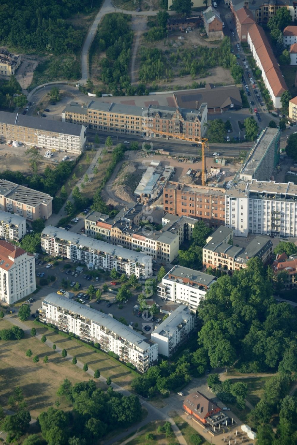 Magdeburg from above - View of the construction project MESSMA - Lofts in the district of Buckau in Magdeburg in the state of Saxony-Anhalt