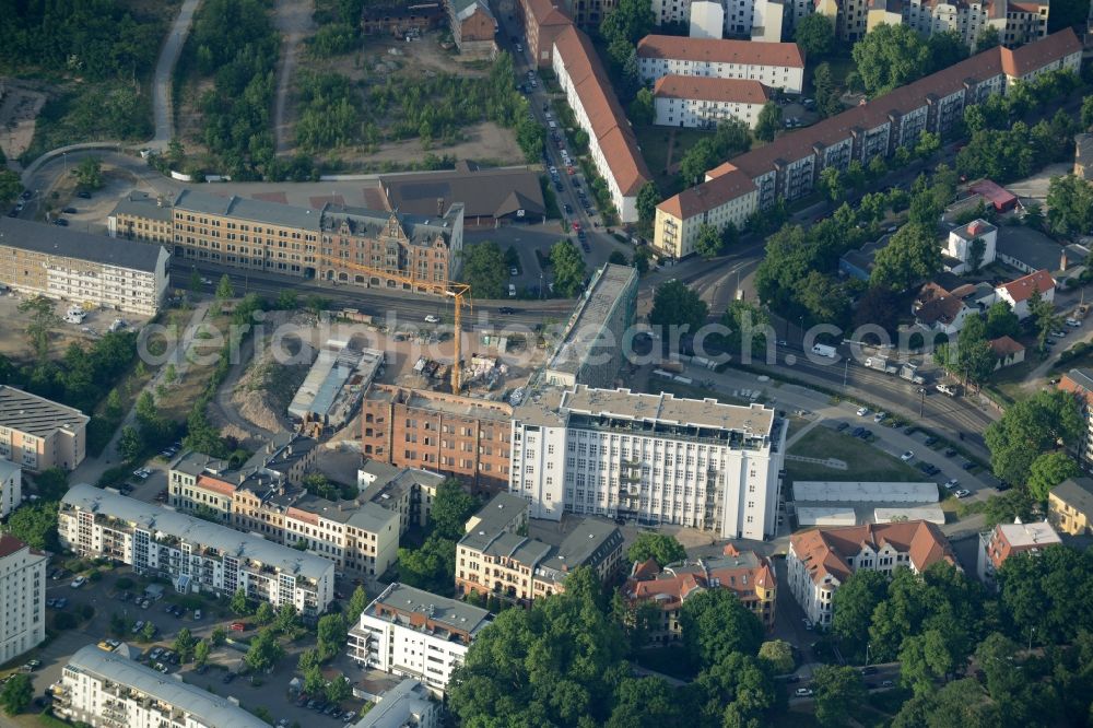 Aerial photograph Magdeburg - View of the construction project MESSMA - Lofts in the district of Buckau in Magdeburg in the state of Saxony-Anhalt