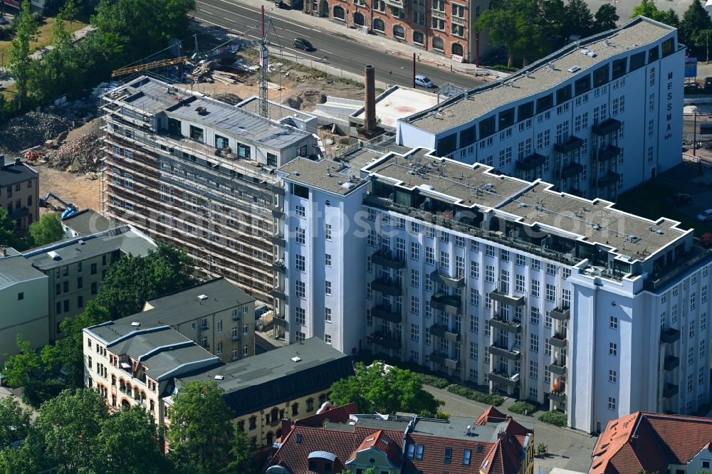 Aerial image Magdeburg - View of the construction project MESSMA - Lofts in the district of Buckau in Magdeburg in the state of Saxony-Anhalt