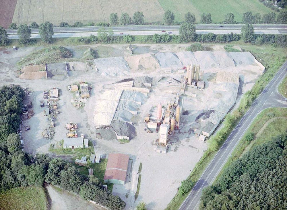 bei Wittstock / MV from above - Bausstoffmischwerk der VBU am Autobahnkreuz Wittstock.