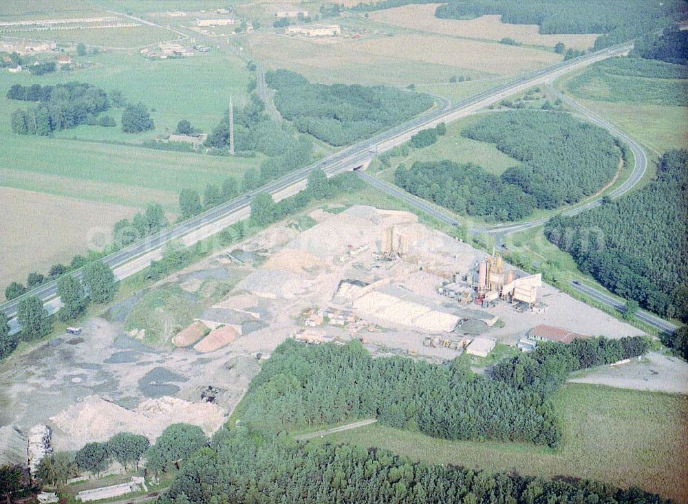 bei Wittstock / MV from above - Bausstoffmischwerk der VBU am Autobahnkreuz Wittstock.