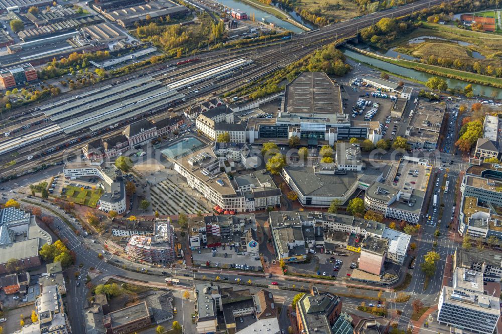 Aerial image Hamm - Construction site from the construction of a senior and age-appropriate residential complex Kleist-Residenz Neue Bahnhofstrasse in the district Heessen in Hamm at Ruhrgebiet in the state North Rhine-Westphalia, Germany