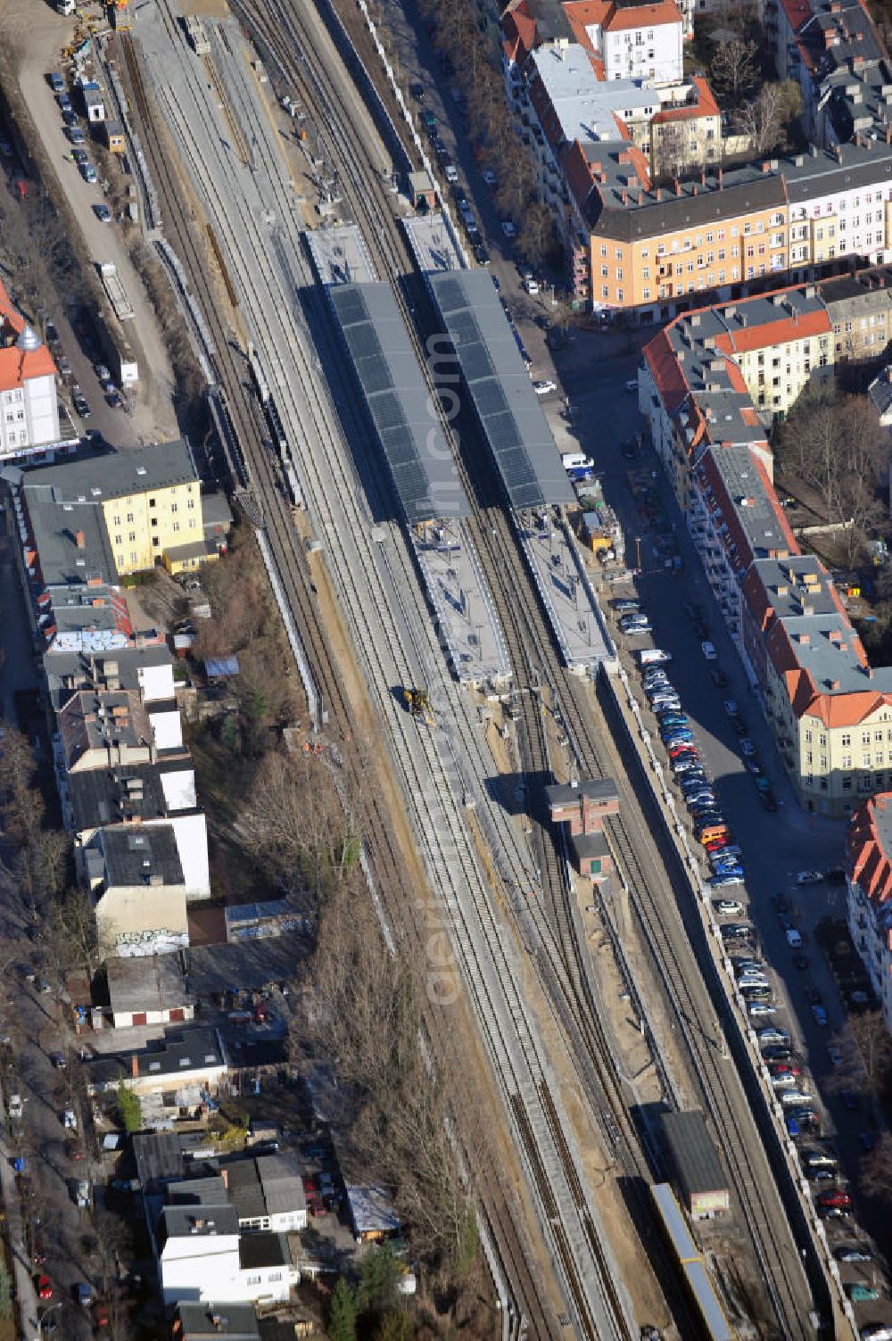 Berlin-Baumschulenweg from the bird's eye view: 