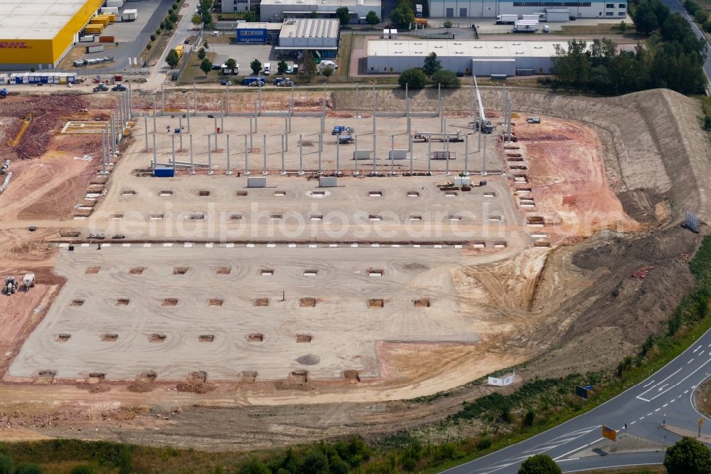 Aerial image Lutterberg - Construction site of Bauhaus E-Business GmbH & Co. KG to build a new logistics center in Lutterberg in the state Lower Saxony, Germany