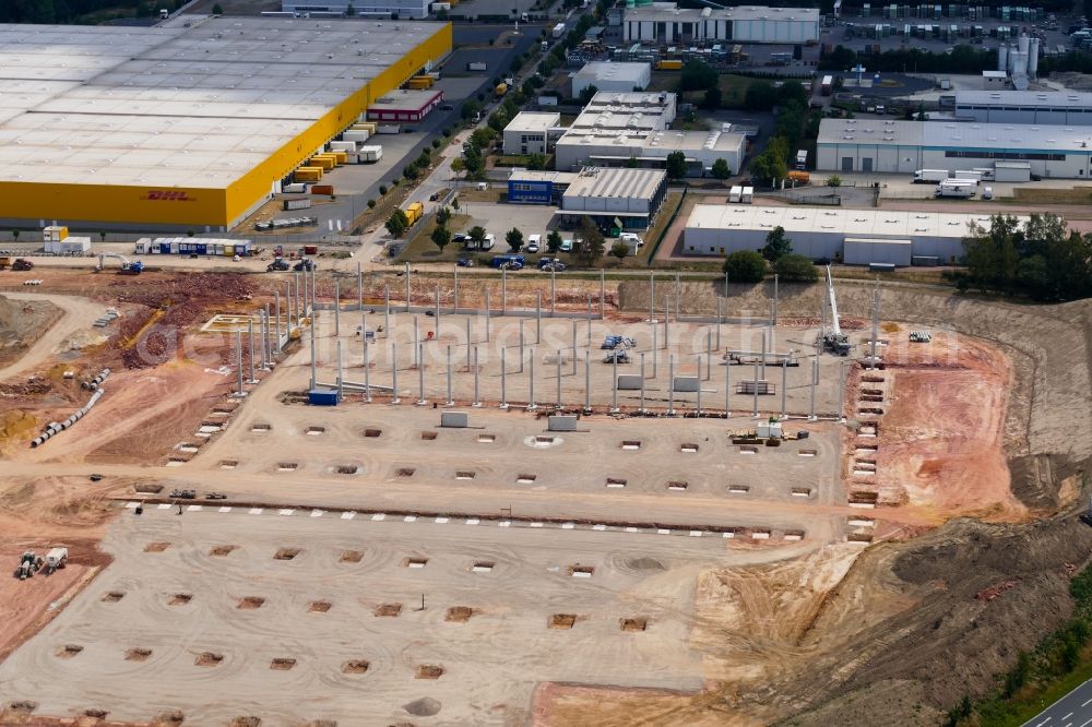 Aerial photograph Lutterberg - Construction site of Bauhaus E-Business GmbH & Co. KG to build a new logistics center in Lutterberg in the state Lower Saxony, Germany