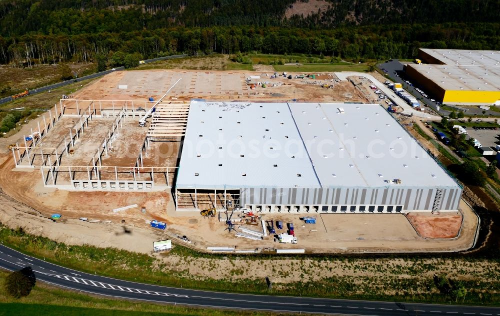 Aerial photograph Lutterberg - Construction site of Bauhaus E-Business GmbH & Co. KG to build a new logistics center in Lutterberg in the state Lower Saxony, Germany