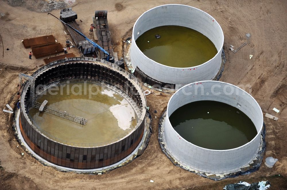 Aerial image Langwedel - View onto the yet uncompleted area of the Bioenergie Langwedel GmbH & Co. KG in Langwedel in the state Schleswig-Holstein