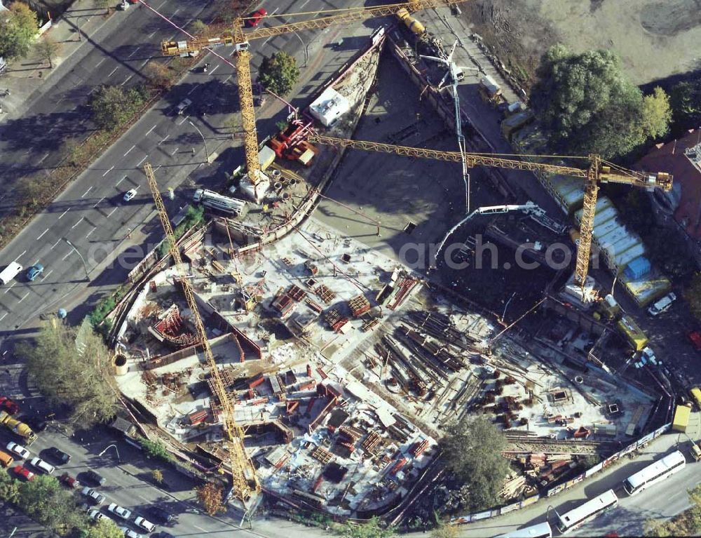 Berlin-Tiergarten from above - Baustelle der Botschaften der Nordischen Länder am Klingelhöferdreieck im Berliner Tiergarten