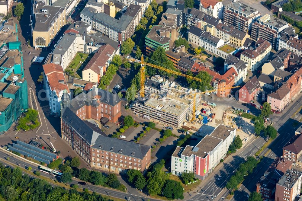 Gelsenkirchen from the bird's eye view: Building site office building of ADAC e.V. on Sellhorststrasse in Gelsenkirchen in the state North Rhine-Westphalia, Germany