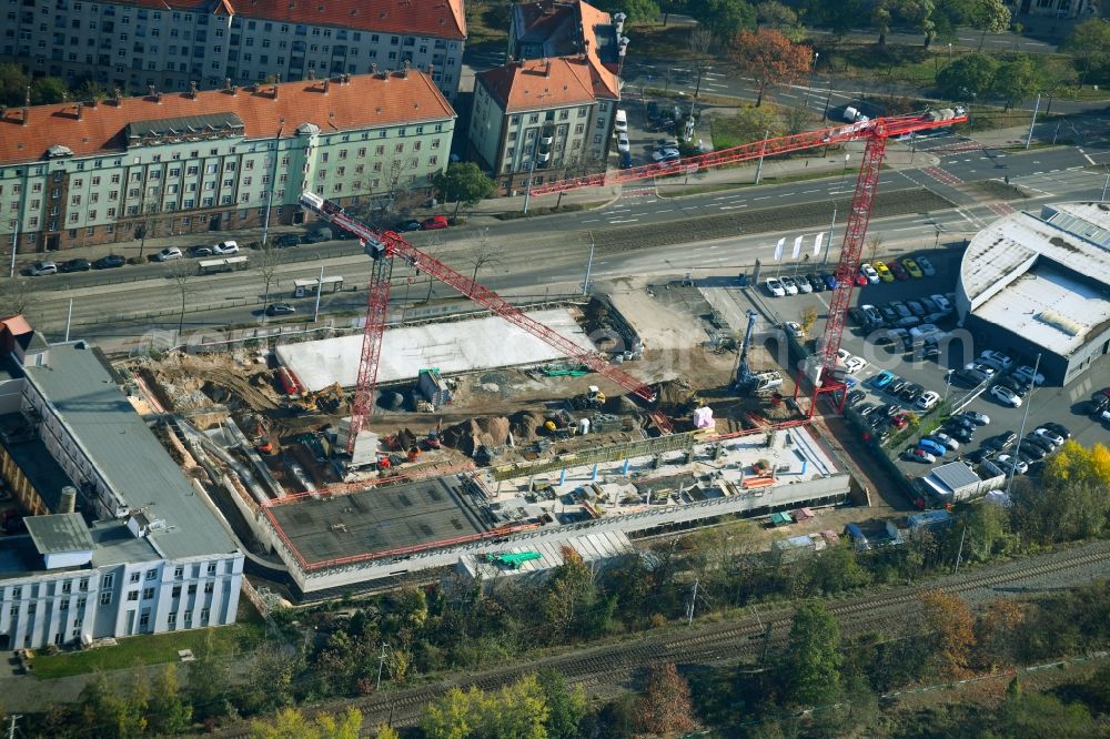 Aerial image Dresden - Building site office building of the TLG Immobilien AG along the Grossenhainer Strasse in Dresden in the state Saxony, Germany