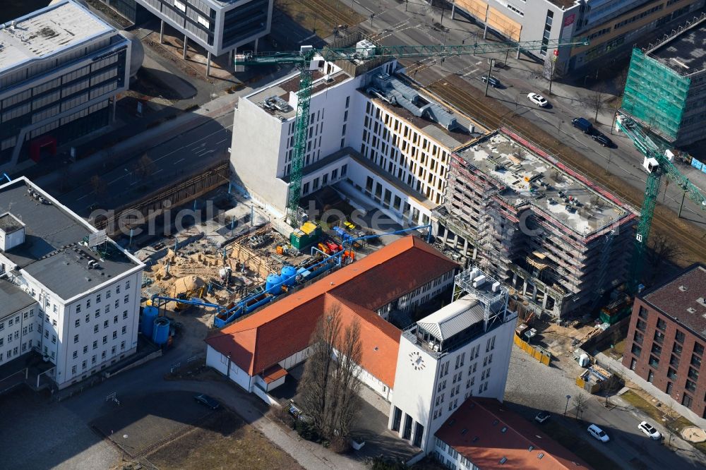 Berlin from above - Building site office building Am Audio corner Rudower Chaussee in the district Adlershof - Johannestal in Berlin, Germany