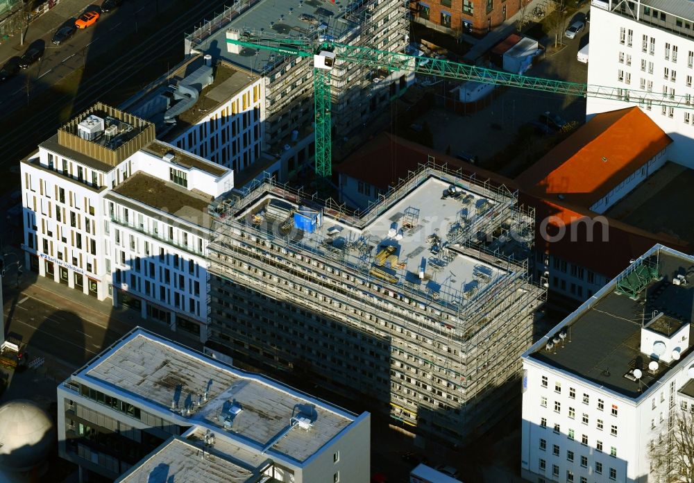 Aerial photograph Berlin - Building site office building Am Audio corner Rudower Chaussee in the district Adlershof - Johannestal in Berlin, Germany