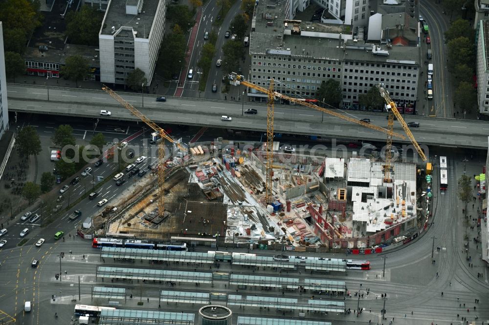 Aerial photograph Bremen - Building site office building Bahnhofstrasse corner Herdentorsteinweg in Bremen, Germany