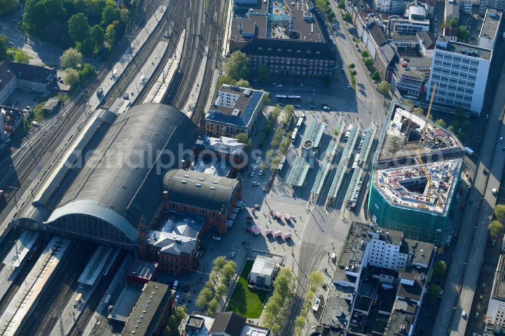 Aerial image Bremen - Building site office building Bahnhofstrasse corner Herdentorsteinweg in Bremen, Germany