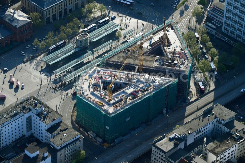 Aerial photograph Bremen - Building site office building Bahnhofstrasse corner Herdentorsteinweg in Bremen, Germany