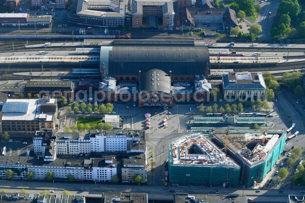 Aerial image Bremen - Building site office building Bahnhofstrasse corner Herdentorsteinweg in Bremen, Germany