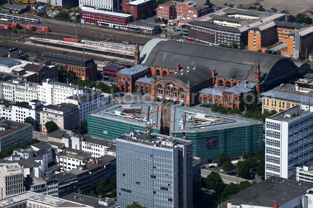 Bremen from the bird's eye view: Building site office building Bahnhofstrasse corner Herdentorsteinweg in Bremen, Germany