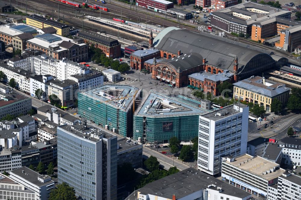 Aerial photograph Bremen - Building site office building Bahnhofstrasse corner Herdentorsteinweg in Bremen, Germany