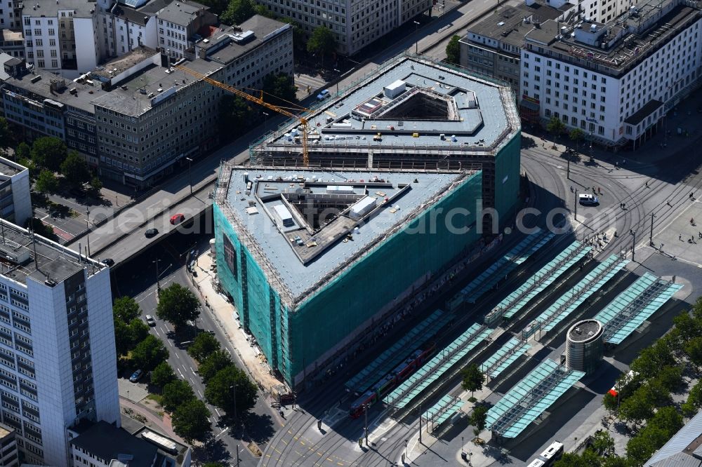 Aerial image Bremen - Building site office building Bahnhofstrasse corner Herdentorsteinweg in Bremen, Germany