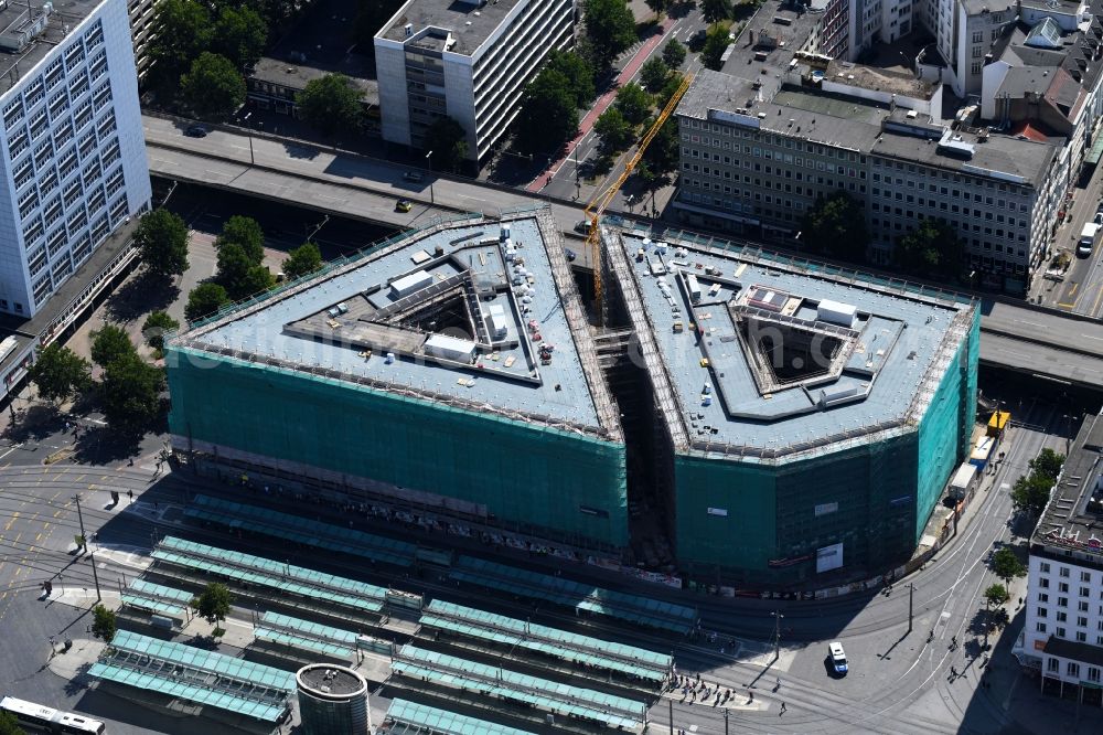 Bremen from the bird's eye view: Building site office building Bahnhofstrasse corner Herdentorsteinweg in Bremen, Germany