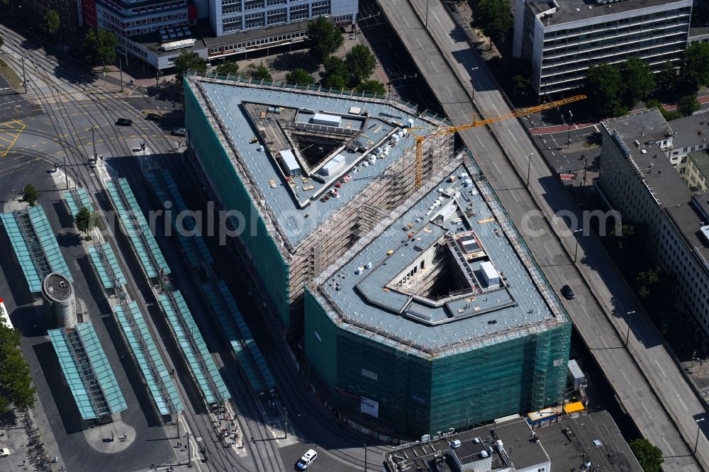 Aerial image Bremen - Building site office building Bahnhofstrasse corner Herdentorsteinweg in Bremen, Germany